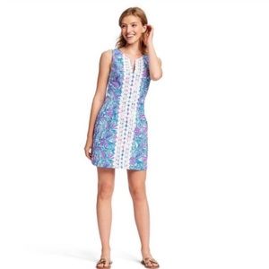 Lilly Pulitzer for Target “My Fans” Blue Shift Mini Dress